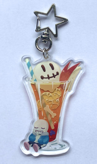 パピルスのクリームソーダアクキー 