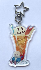 パピルスのクリームソーダアクキー 