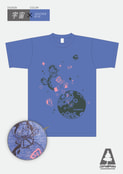 アリスTシャツ - 宇宙デザイン（カラー：ヘザーブルー　サイズ：XS）