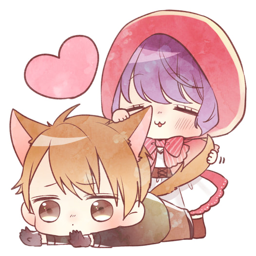 赤ずきんとおおかみアクキー