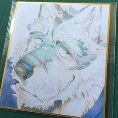 色紙(緑犬)