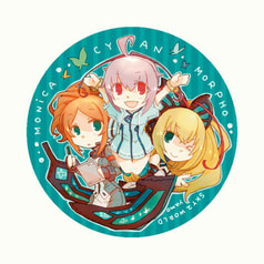 GV缶バッジ(シアン＆モルフォ＆モニカ)