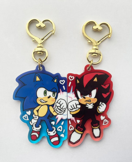 ソニック・シャドウ　ニコイチアクリルキーホルダー