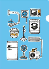 白物家電A4クリアファイル