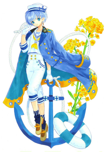 誕生石擬人化ポストカード（アクアマリン）