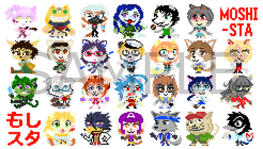 もしスタ・ドット絵ポストカード2枚セット