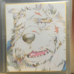 色紙(傷犬)