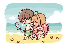ポストカードセット　さくらと小狼の夏休み