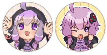ゆかりさん缶バッジ2個セット(直径31mm)