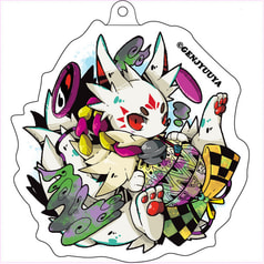 【幻獣屋】白九尾アクリルキーホルダー