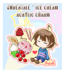 UNDERTALE×アイスクリーム アクリルキーホルダー フリスク