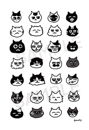 ポストカード　ねこいっぱい