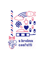 a broken confetti