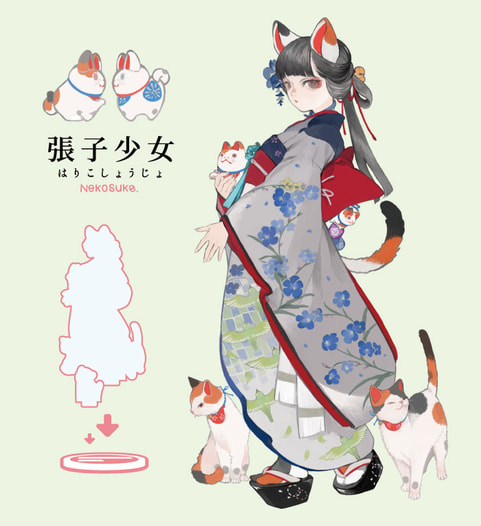 張子少女(ねこ) アクリルフィギュア