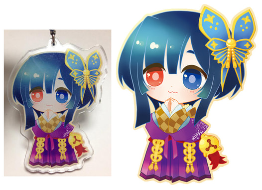 黒曜アクリルストラップ