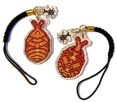 Kabutomushi Pupae Double Sided Acrylic Charm - Beetle