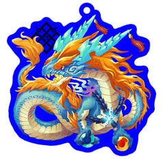 青竜アクリルキーホルダー