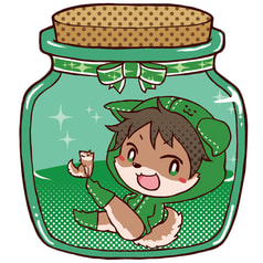 ウッドキーホルダー（わんこ）