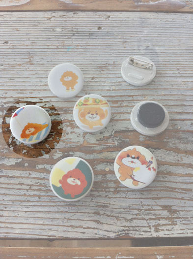 またよし うんくまマグネット「ねそべり」