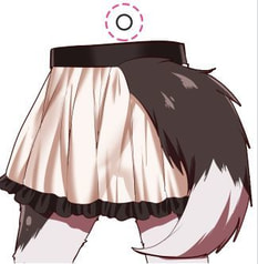 お尻キーホルダー（みつき）