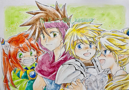 ４人&ランディポポイイラストボード