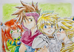 ４人&ランディポポイイラストボード