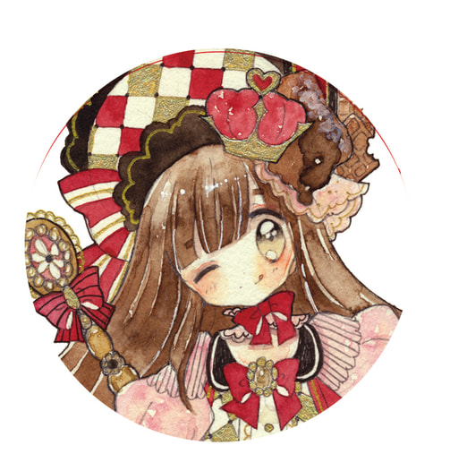 ミニ缶バッチショコラちゃん。