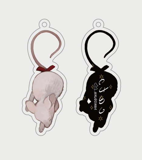 cats ねずみアクリルチャーム