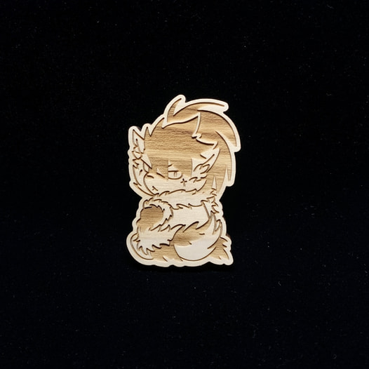 【木製バッチ】振り向きシノ