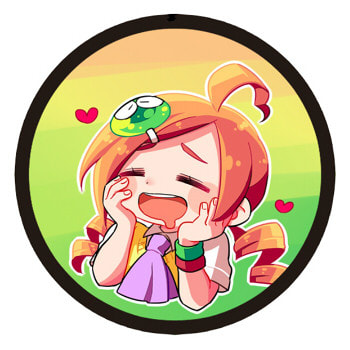 32mm缶バッジ（あんどうりんご：ぷにっとデフォルメ）