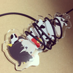 牛モブくんアクリルコードホルダー
