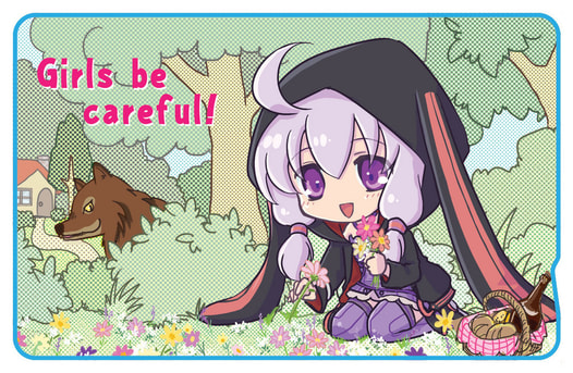 ICカードステッカー　うさ頭巾ちゃん気をつけて！