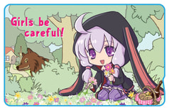 ICカードステッカー　うさ頭巾ちゃん気をつけて！