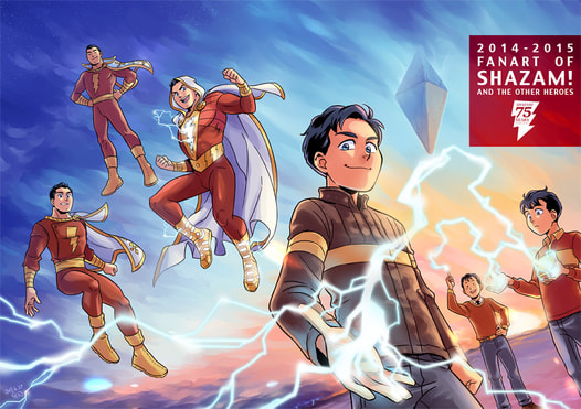 2014-2015 Fan Art of SHAZAM! and the other Heroes
