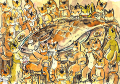 ＃６２　連作　おさかなたべたいねこ