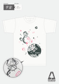 アリスTシャツ - 宇宙デザイン（カラー：オフホワイト　サイズ：XS）