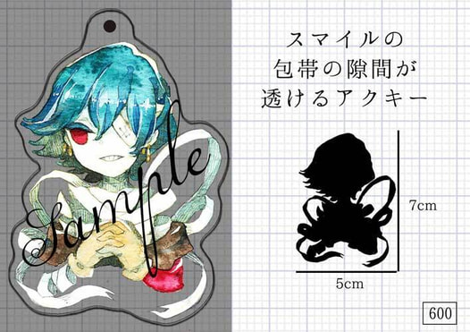 スマイルの包帯の隙間が透けるアクキー