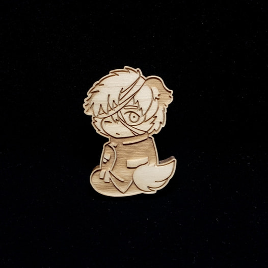 【木製バッチ】振り向きヨシトウ