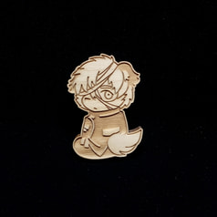 【木製バッチ】振り向きヨシトウ