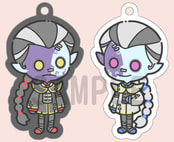 ちび白黒無常のしろくろアクキー 初期衣装