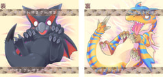 もふもふにゃるが＆てぃがクッションカバー
