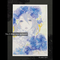 Blue rose garlands ポストカード / solalis