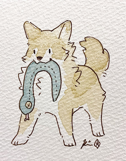 ミニ原画へび