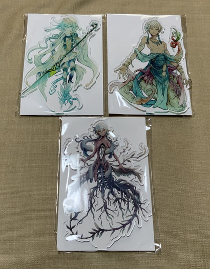 結晶の少女サヤハと涙の姫ウタカタと洞の木のアクスタセット