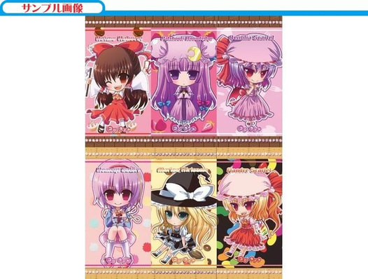 東方お菓子ステッカーセット6種