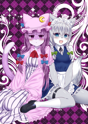 A4クリアファイル（ケモパチュリー・咲夜）