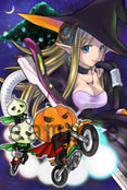 ハロウィン魔女さんポストカード