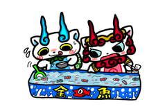 コマさん＆しゅらコマステッカー