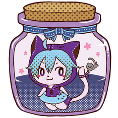 ウッドキーホルダー（にゃんこ）
