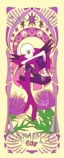 ミュシャ風しおりedge(fell papyrus)